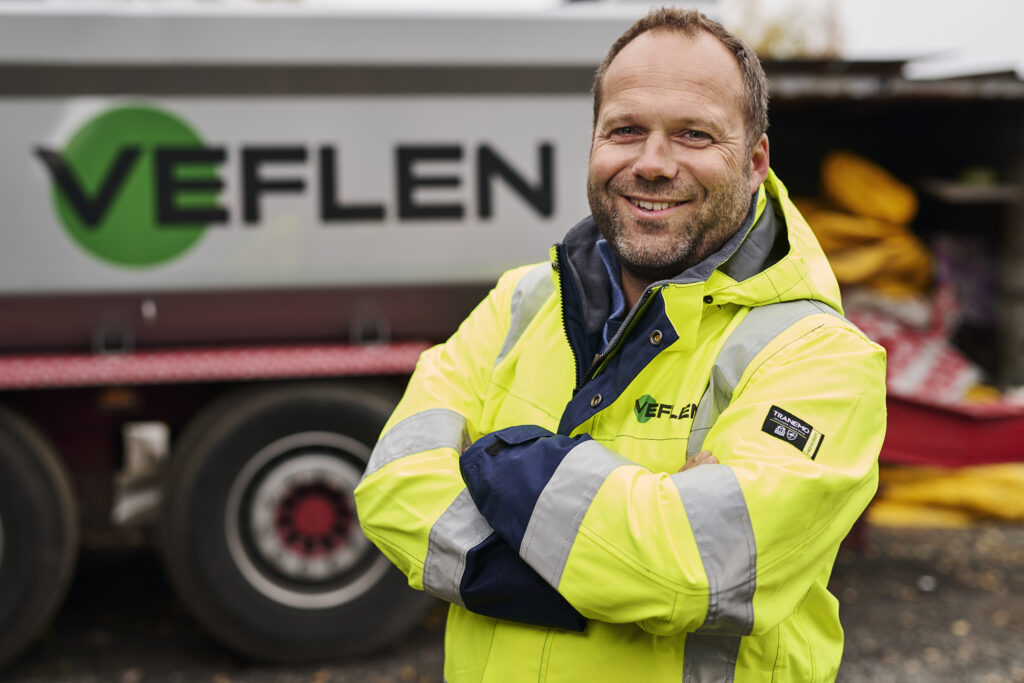Bildet viser Hans Otto Veflen, daglig leder i Veflen Entreprenør