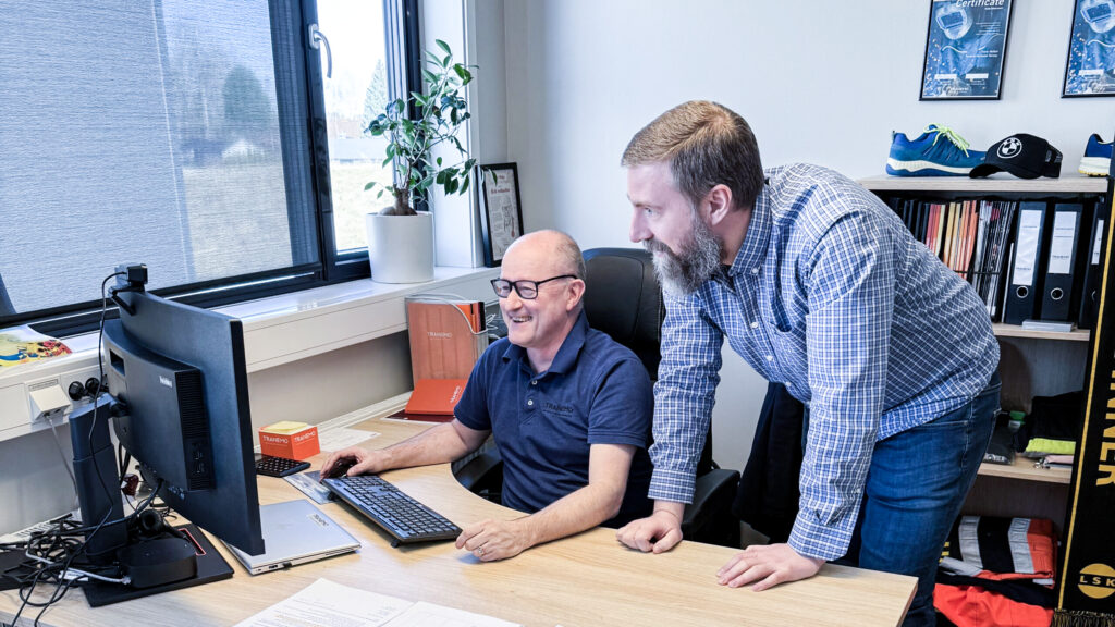 Frank Melbye fra Tranemo Workwear sammen med Steffen fra Guru